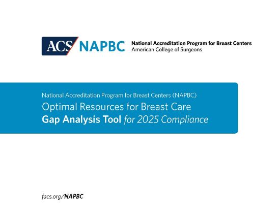 Picture of NAPBC Optimal Resources for Breast Care Gap Analysis Tool