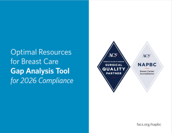 Picture of NAPBC Optimal Resources for Breast Care Gap Analysis Tool